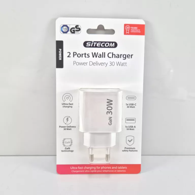 ŁADOWARKA SIECIOWA 2 PORTY SITECOM 30W