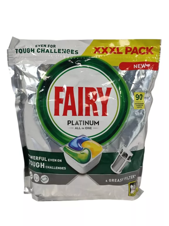 FAIRY PLATINUM ALL IN ONE XXXL 90 SZTUK KAPSUŁKI DO ZMYWARKI LEMON