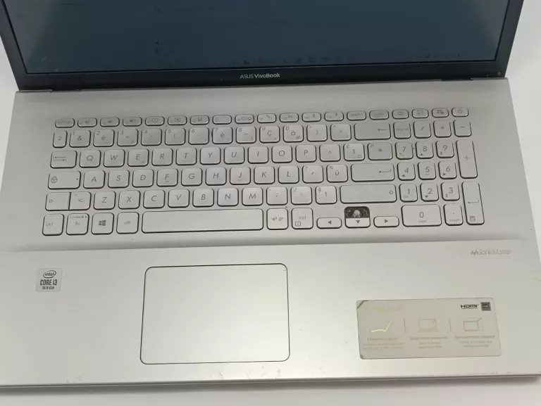 LAPTOP ASUS VIVOBOOK 17 17,3 " INTEL CORE I3 8 GB / 512 GB SREBRNY