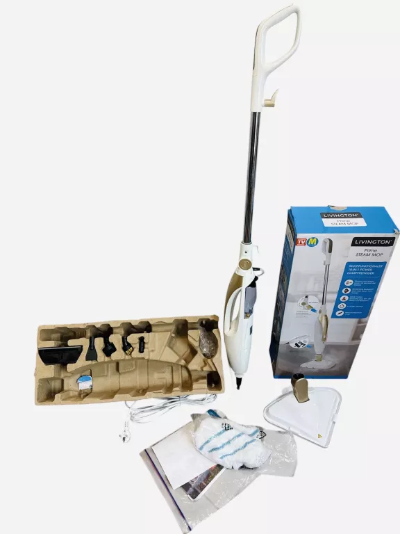 MOP PAROWY LIVINGTON PRIME STEAM KOMPLET JAK NOWY