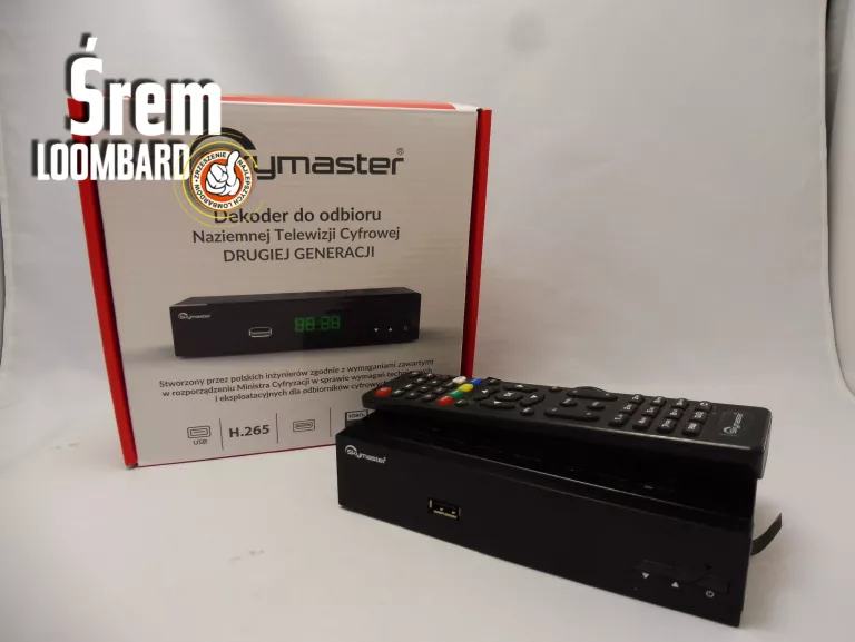 DEKODER DVBT2 SKYMASTER, KOMPLET, STAN DB!