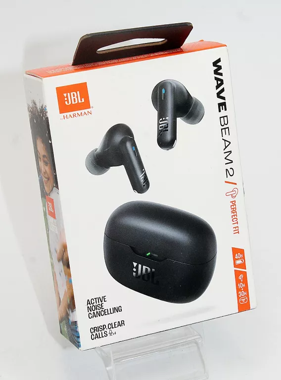 SŁUCHAWKI DOKANAŁOWE JBL WAVE BEAM 2 ANC WODOODPORNE CZARNY