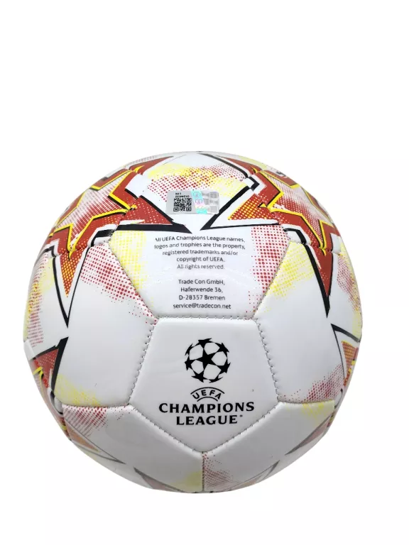 PIŁKA NOZNA UEFA CHAMPIONS LEGUE BIAŁA W GWIAZDKI ROZMIAR 5