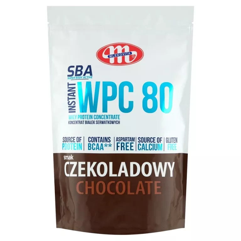 MLEKOVITA ODŻYWKA BIAŁKOWA SBA WPC80 700G - CZEKOLADOWY KONCETRAT BIAŁKA