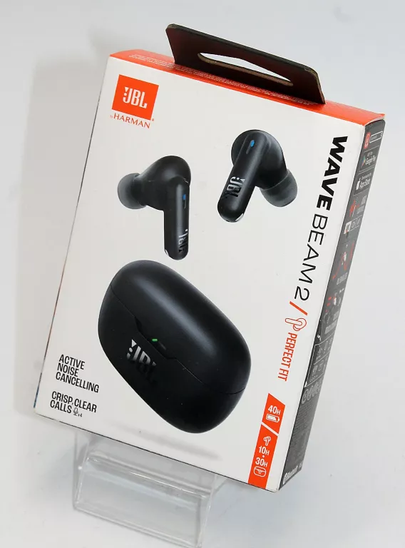 SŁUCHAWKI DOKANAŁOWE JBL WAVE BEAM 2 ANC WODOODPORNE CZARNY
