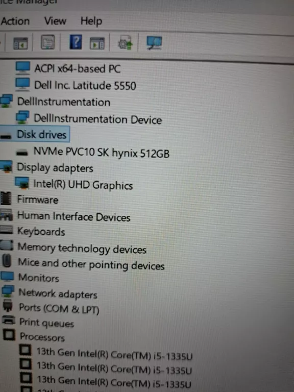 LAPTOP DELL LATITUDE 5550 15,6 I5 16GB 512GB WIN11
