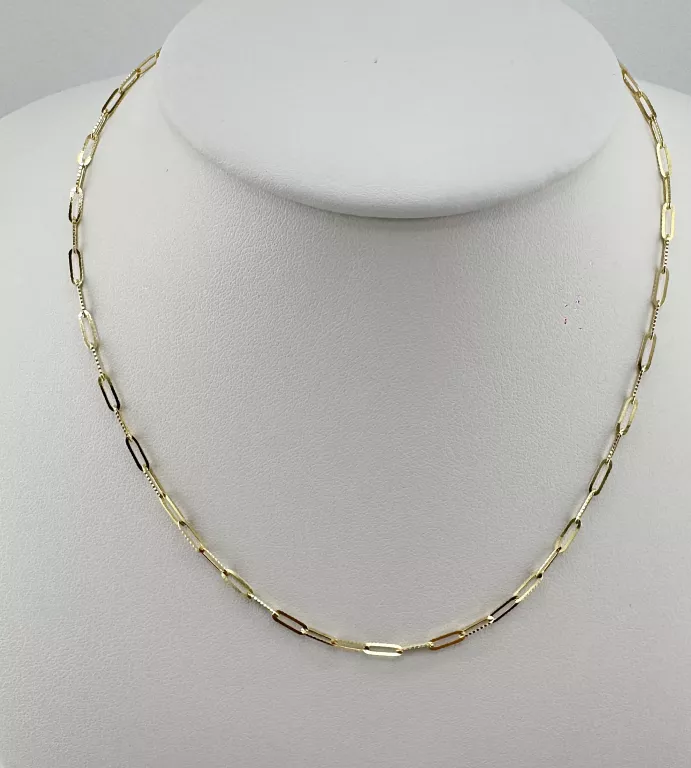 ZŁOTY ŁAŃCUSZEK ANKIER SPINACZ 3,18 G PR.585 14K DŁ. 45CM