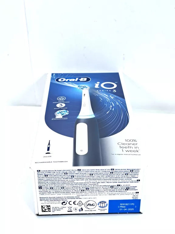 BRAUN ORAL-B SZCZOTECZKA ELEKTRYCZNA IO 3 BLACK