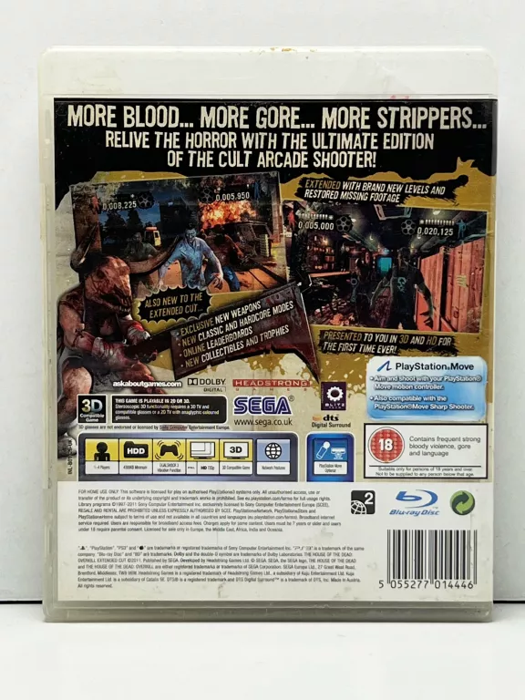 GRA PS3 THE HOUSE OF THE DEAD OVERKILL EXTENDED CUT