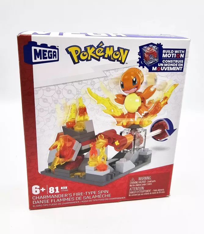 ZESTAW KLOCKÓW MEGA CONSTRUX POKEMON CHARMANDER OGNISTY ATAK / 81 SZTUK