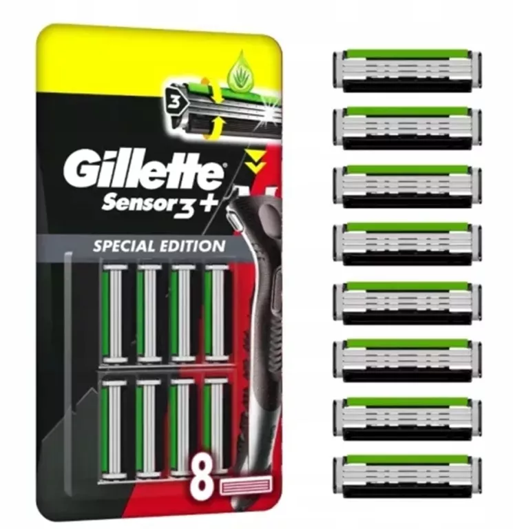 WKŁADY DO MASZYNKI GILLETE SENSOR 3+ 8 SZT