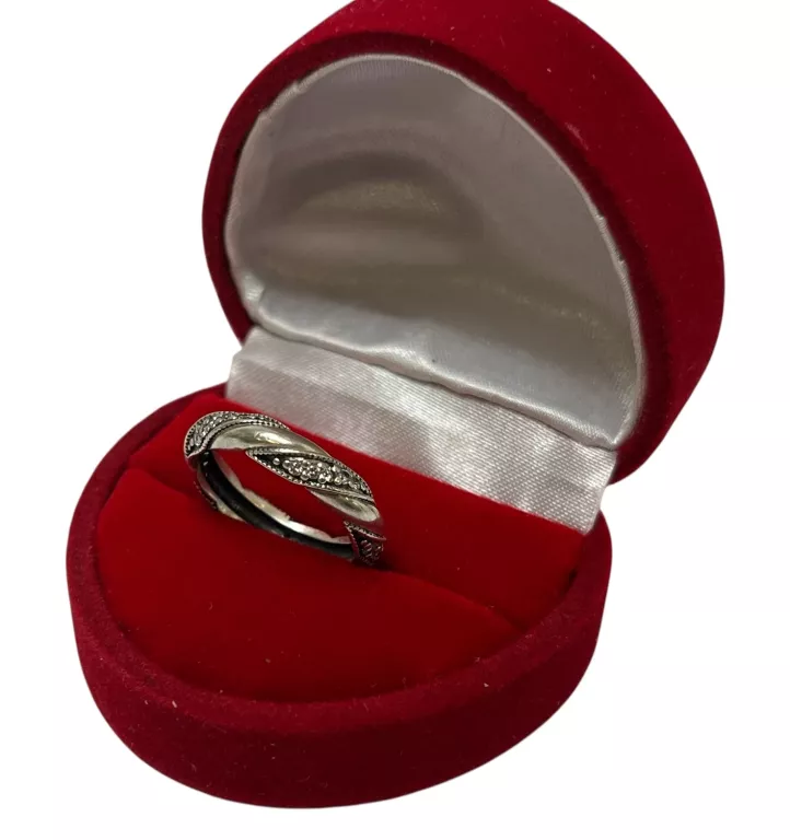 PIĘKNY, SREBRNY PIERŚCIONEK PANDORA RIBBON OF LOVE 190981CZ ROZMIAR 10