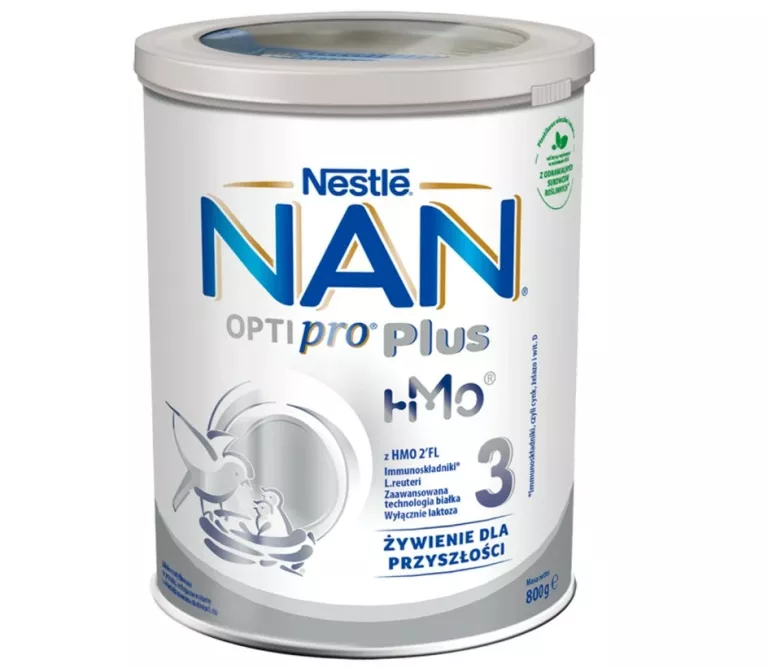 NAN OPTIPRO PLUS 3 HMO PRODUKT NA BAZIE MLEKA DLA MAŁYCH DZIECI 800 G