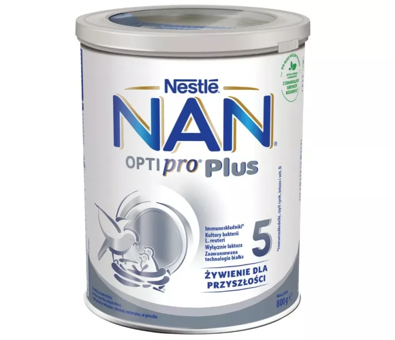 NESTLE NAN OPTIPRO PLUS 5 MLEKO MODYFIKOWANE PUSZKA 800 G
