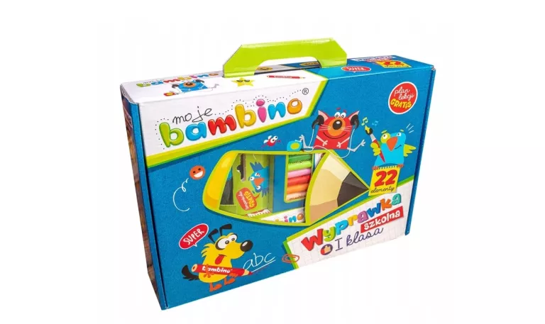 BAMBINO WYPRAWKA SZKOLNA DUŻY ZESTAW 22 ELEMENTY