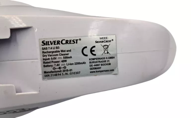 ODKURZACZ SILVER CREST SAS 7.4 LI B3