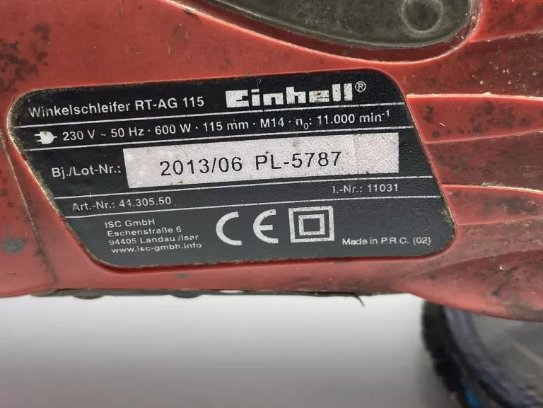 SZLIFIERKA KĄTOWA EINHELL RT-AG 115