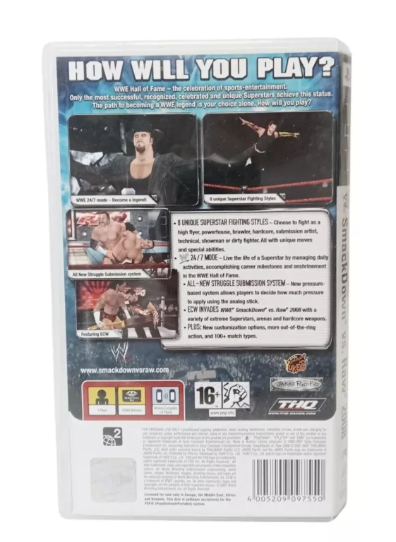 GRA NA PSP SMACKDOWN VS RAW 2008