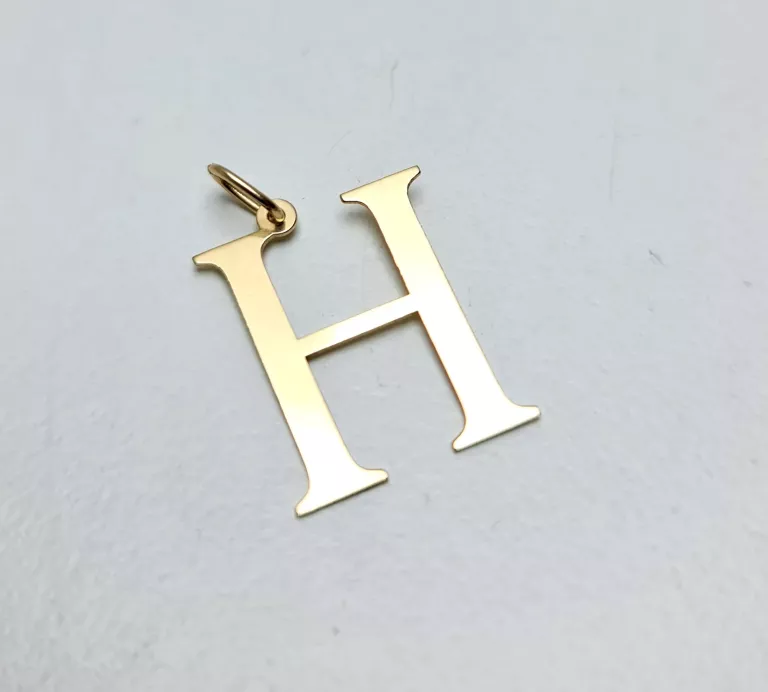 PIĘKNA ZŁOTA ZAWIESZKA LITERKA " H "