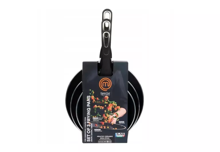 ZESTAW PATELNI TRADYCYJNYCH MASTERCHEF 20/24/28CM