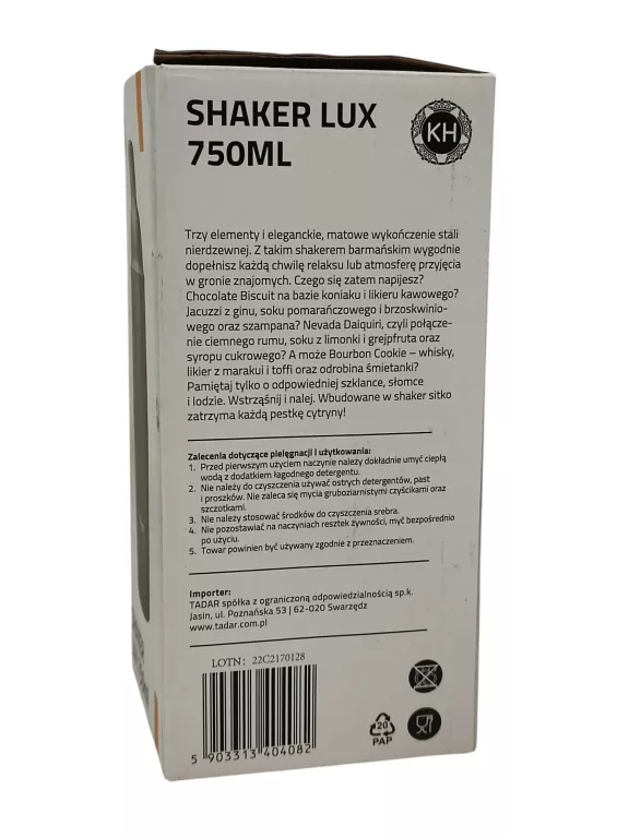 SHAKER KONIGHOFFER LUX 750 ML DO DRINKÓW NAPOJÓW