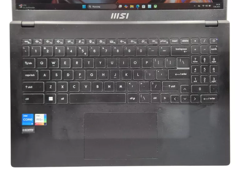 LAPTOP MSI MODERN B11M MS-15H3 I5 11 GEN 2,5GHZ 8/512 GB IRIS XE WIN11