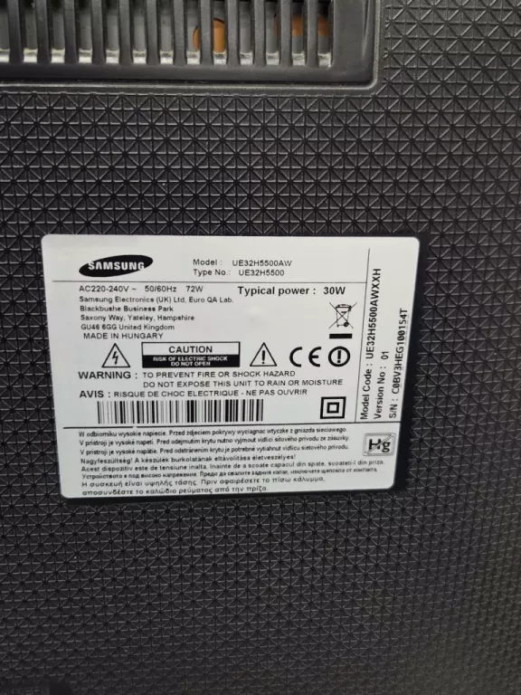 TELEWIZOR SAMSUNG UE32H5000AW BRAK PILOTA