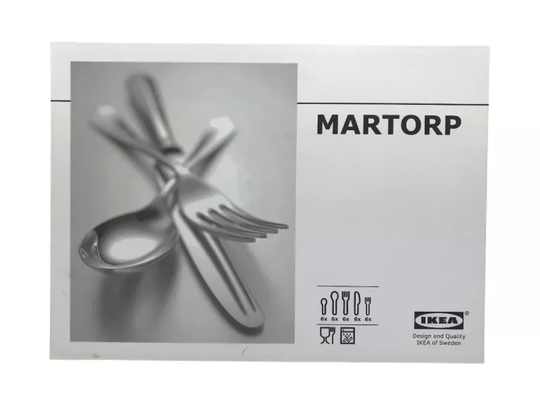 IKEA MARTORP SZTUĆCE ZESTAW KOMPLET 30SZT STAL NIERDZ