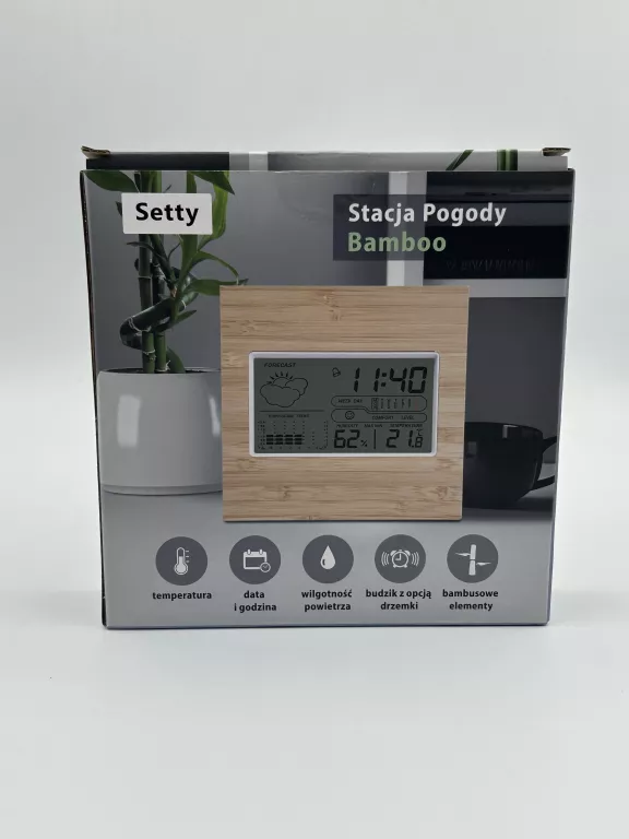 SETTTY STACJA POGODY BAMBOO