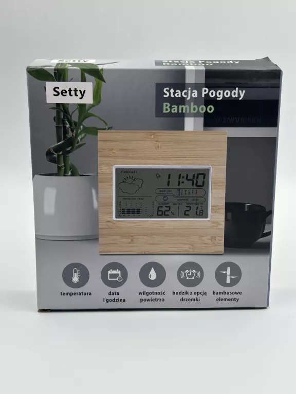 SETTTY STACJA POGODY BAMBOO