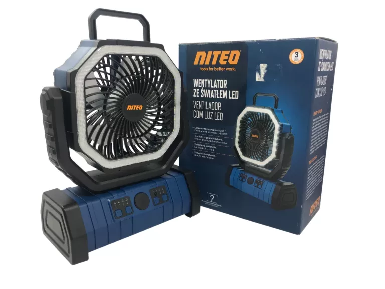 WENTYLATOR Z OŚWIETLENIEM NITEO TOOLS Z PILOTEM