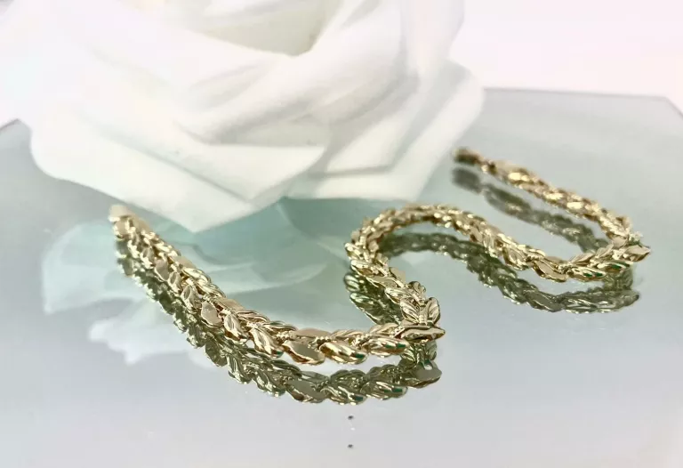 PIĘKNA ZŁOTA BRANSOLETKA KŁOS PR585 3,68GR