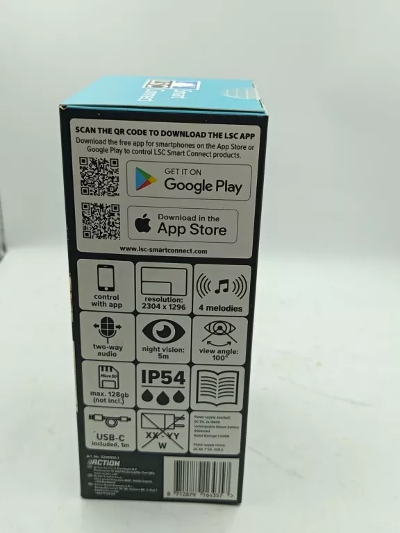 INTELIGENTNY DZWONEK DO DRZWI Z KAMERĄ LSC SMART CONNECT 1296P