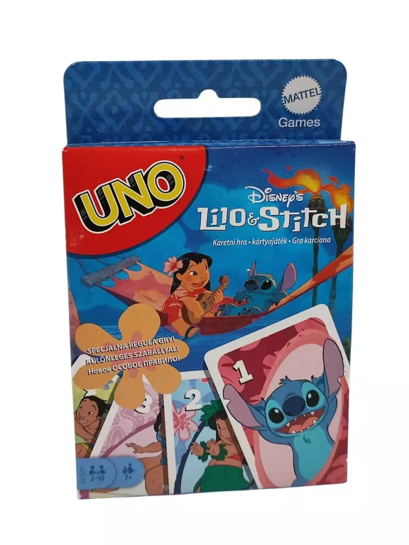 MATTEL GAMES UNO DISNEY LILO & STITCH GRA KARCIANA RODZINNA 7+
