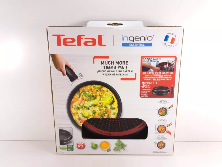 TEFAL ZESTAW 2 PATELNI INGENIO ESSENTIAL Z ODPINANĄ RĄCZKĄ #STAN FABRYCZNY