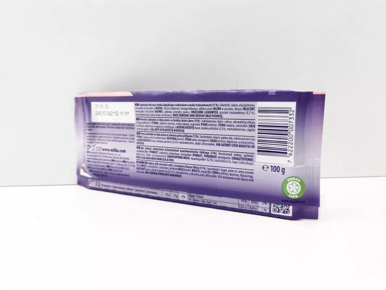 CZEKOLADA MILKA Z NADZIENIEM TRUSKAWKOWYM 100G