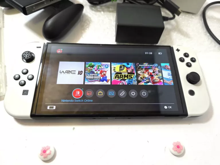 KONSOLA NINTENDO SWITCH OLED + 2 GRY ETUI DODATKOWE PADY + WGRANE GRY WRC