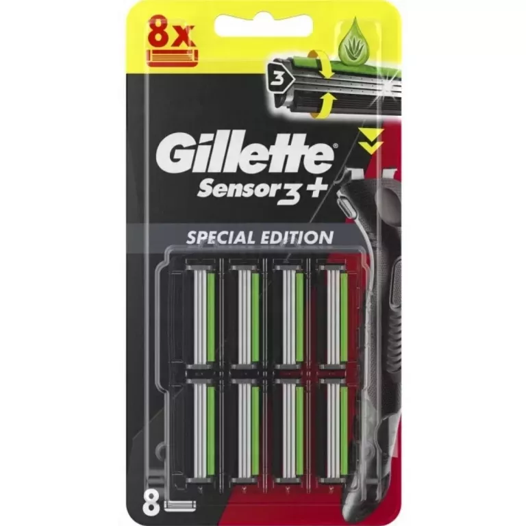 WKŁADY DO GILLETTE SENSOR 3+ SPECIAL EDITION 8SZT. Z ALOESEM