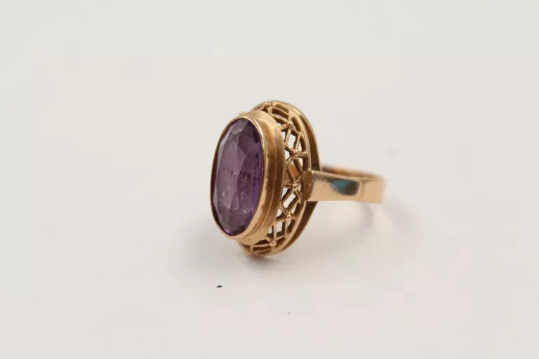 ŚLICZNY ZŁOTY PIERŚCIONEK -585- R.16