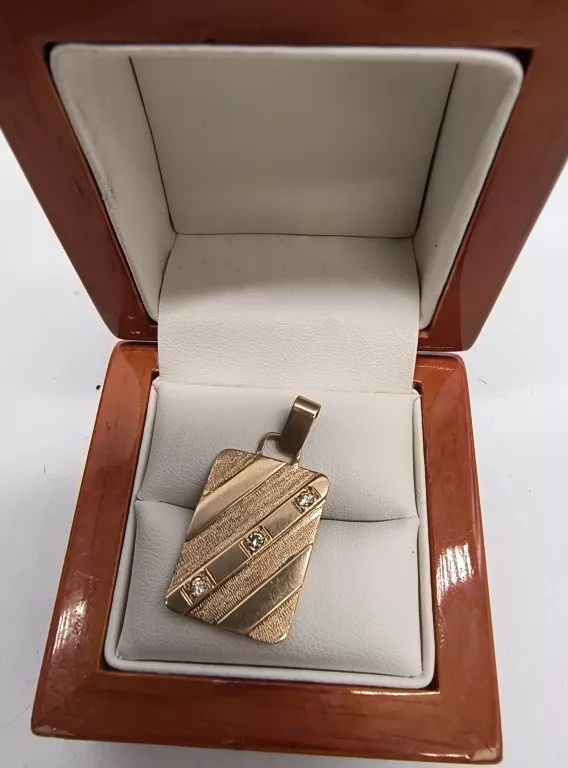 ZŁOTA ZAWIESZKA Z CYRKONIAMI 14K(585) 4,21G