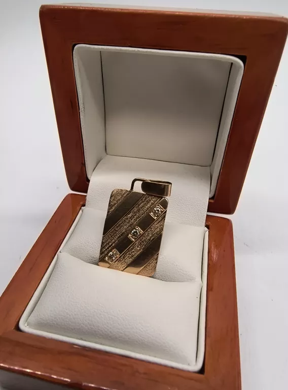 ZŁOTA ZAWIESZKA Z CYRKONIAMI 14K(585) 4,21G