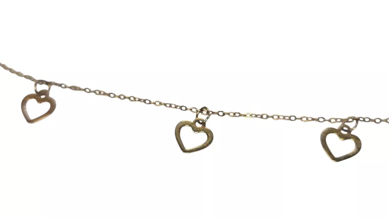 ZŁOTY ŁAŃCUSZEK 585 14K SERCA 45CM 1,13G