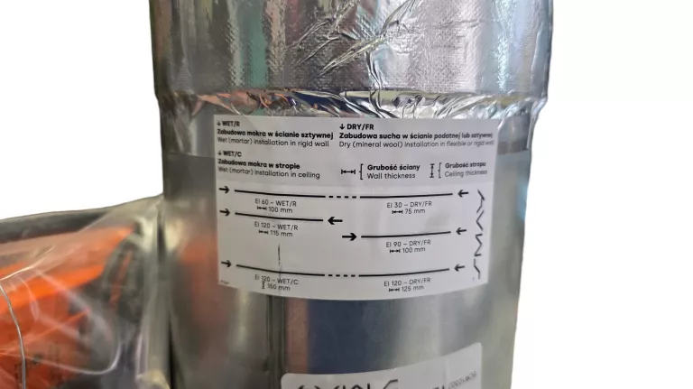 KLAPA PRZECIWPOŻAROWA PPOŻ EIS 120 Z SIŁOWNIKIEM 230V ODCINAJĄCA 250MM