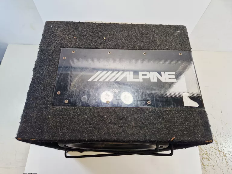 SUBWOOFER SAMOCHODOWY ALPINE SBG-1244BP MAX 800W WZMACNIACZ MAC MPX 2000