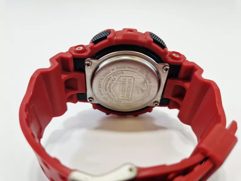 ZEGAREK SPORTOWY MĘSKI CASIO G-SHOCK GA-100H CZERWONY | PUDEŁKO