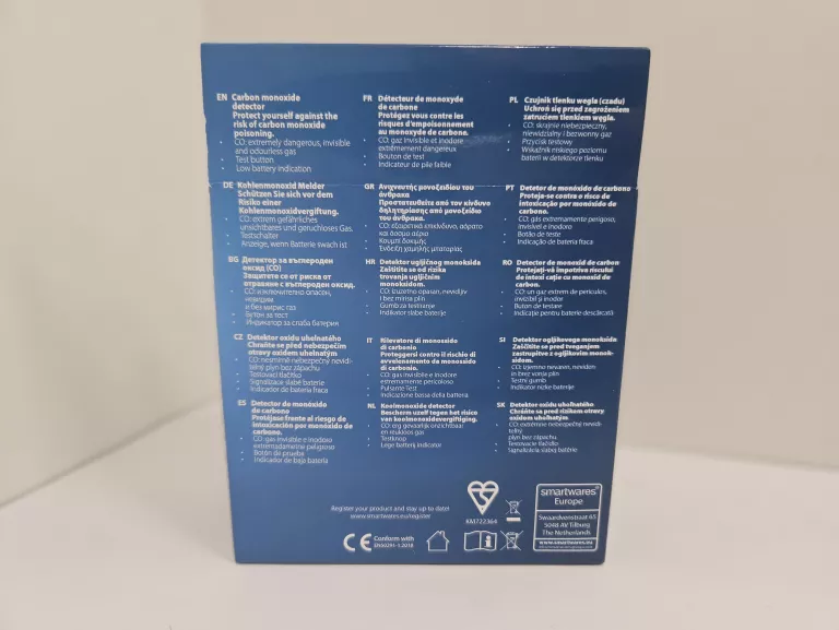 CZUJNIK CZADU TLENKU WĘGLA SMARTWARES CARBON PD-8826