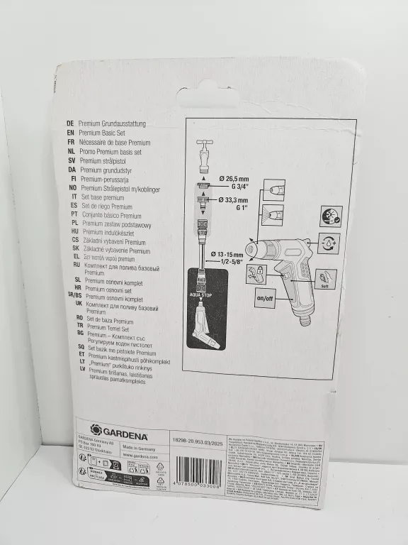 ZESTAW OGRODWY DO WĘŻA GARDENA PREMIUM OGS
