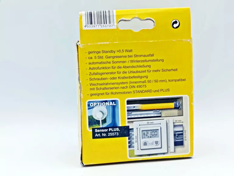 PRZEŁĄCZNIK CZASOWY SCHELLENBERG 25572 + TIMER DO STEROWANIA ROLETAMI 9A4