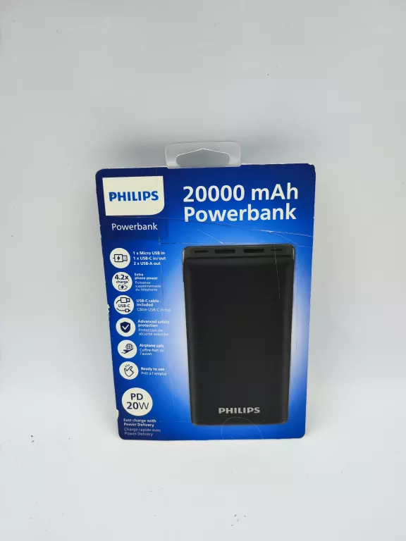 POWERBANK PHILIPS 20000MAH PUD
