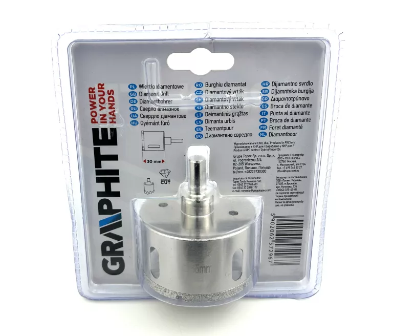WIERTŁO DIAMENTOWE DO GRESU 65 MM GRAPHITE 57H296